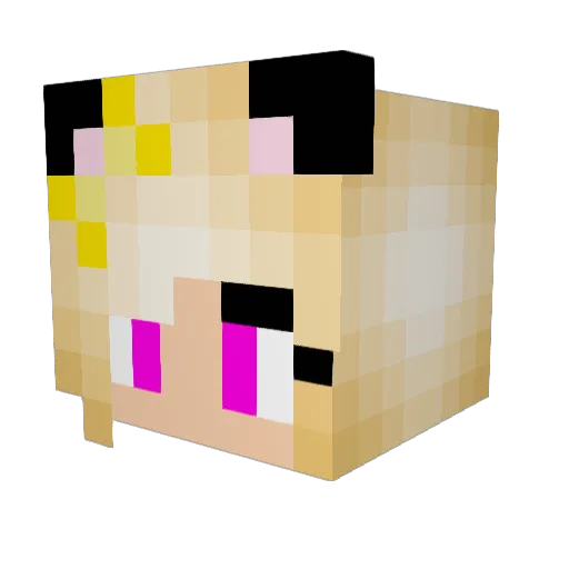 lukaklm Minecraft avatar head, 3D render