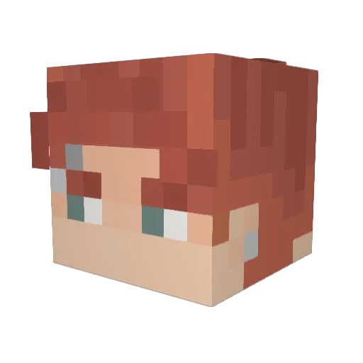 lukamaus Minecraft avatar head, 3D render