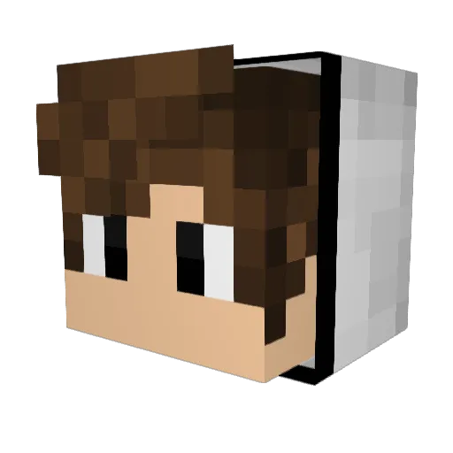 lukasPE Minecraft avatar head, 3D render