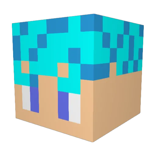 lukasavant Minecraft avatar head, 3D render