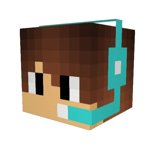 lukaskander Minecraft avatar head, 3D render
