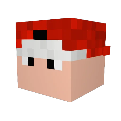 lukasmartens Minecraft avatar head, 3D render