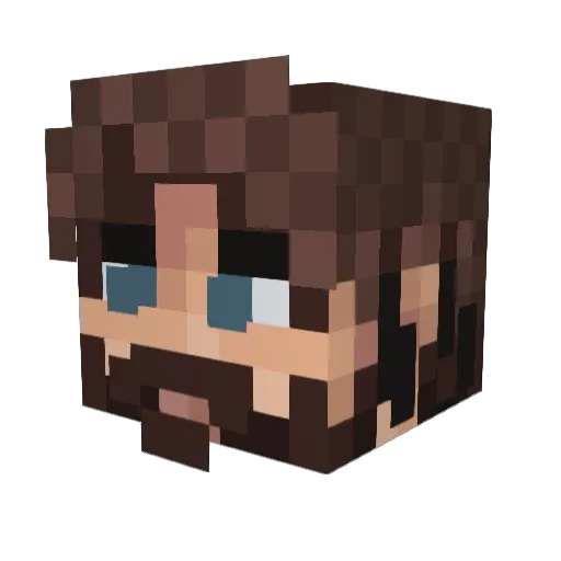 lukasselck Minecraft avatar head, 3D render