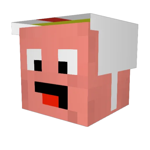 lukaverdo Minecraft avatar head, 3D render