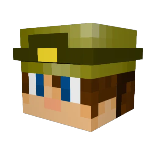 luke123100 Minecraft avatar head, 3D render