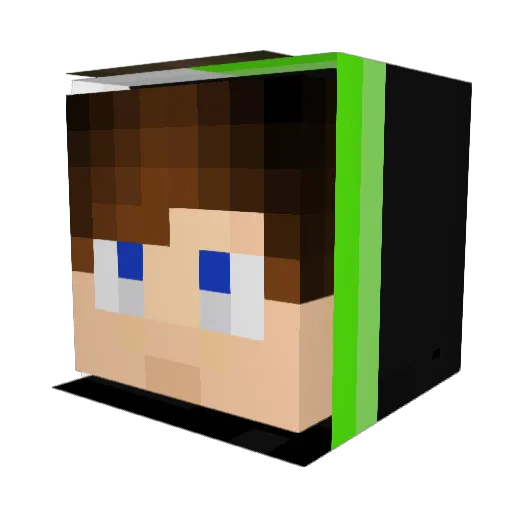 luke1two1 Minecraft avatar head, 3D render