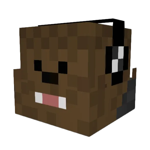 luke36_ Minecraft avatar head, 3D render