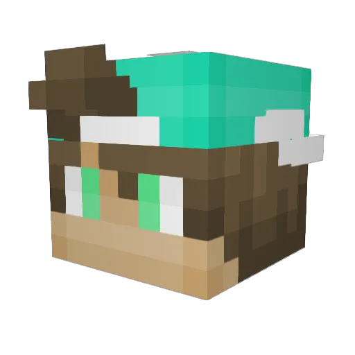 luke_dog_5 Minecraft avatar head, 3D render