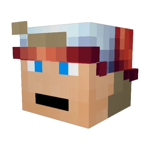 luke_vader Minecraft avatar head, 3D render