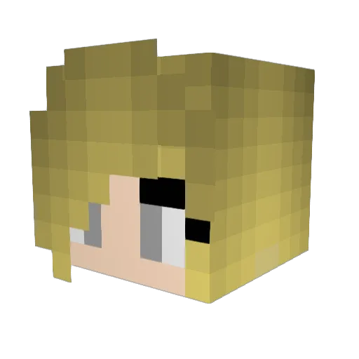 luke_webb Minecraft avatar head, 3D render