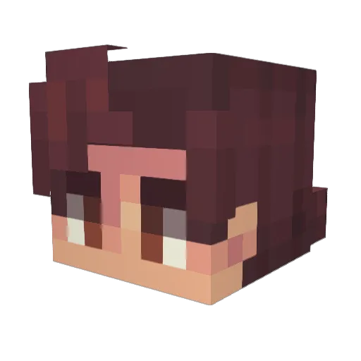 lukeblue1 Minecraft avatar head, 3D render