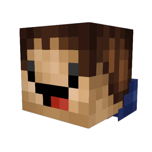 lukeclonewalker Minecraft avatar head, 3D render