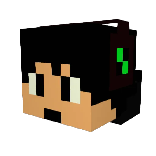 lukecurrah Minecraft avatar head, 3D render
