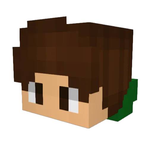 lukeelad Minecraft avatar head, 3D render