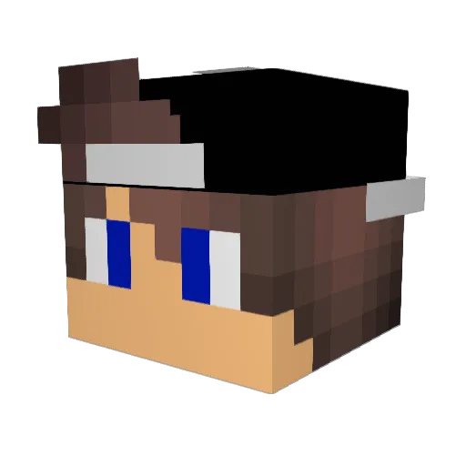 lukehemp Minecraft avatar head, 3D render