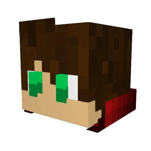 lukejm1203 Minecraft avatar head, 3D render