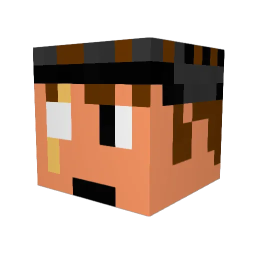 lukejro Minecraft avatar head, 3D render