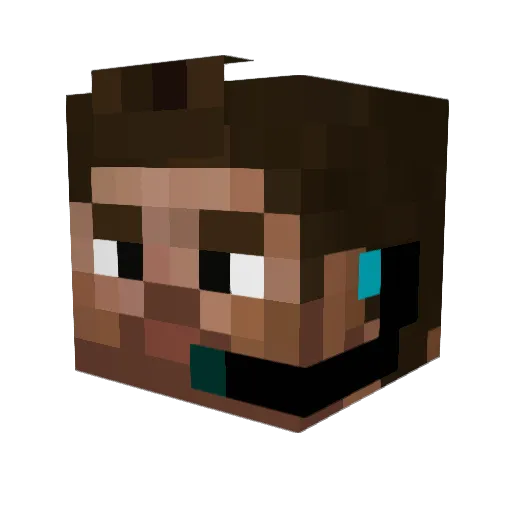 lukemoney Minecraft avatar head, 3D render