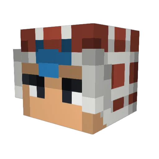 lukery17 Minecraft avatar head, 3D render