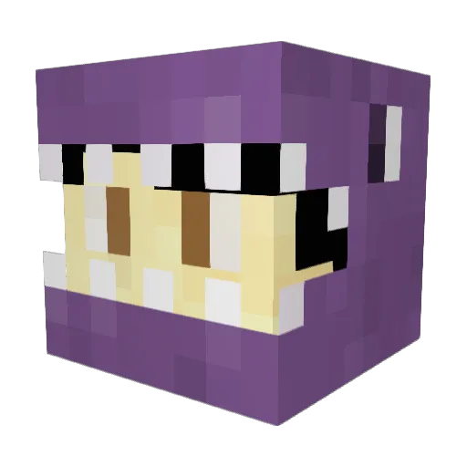 lukevader Minecraft avatar head, 3D render