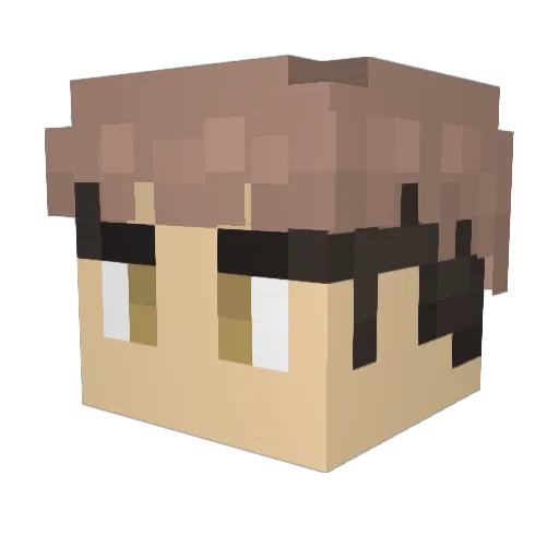 lukewarmjoe Minecraft avatar head, 3D render