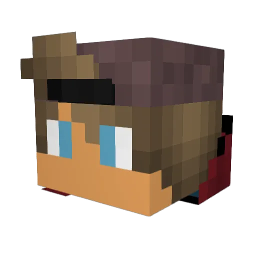 lukewd Minecraft avatar head, 3D render