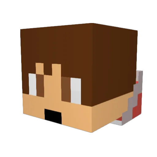 lukeydj22 Minecraft avatar head, 3D render
