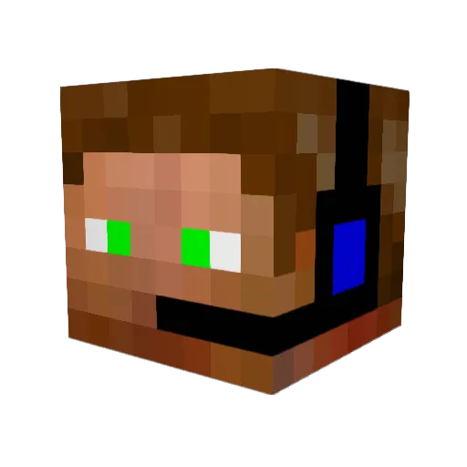 lukeyvon Minecraft avatar head, 3D render