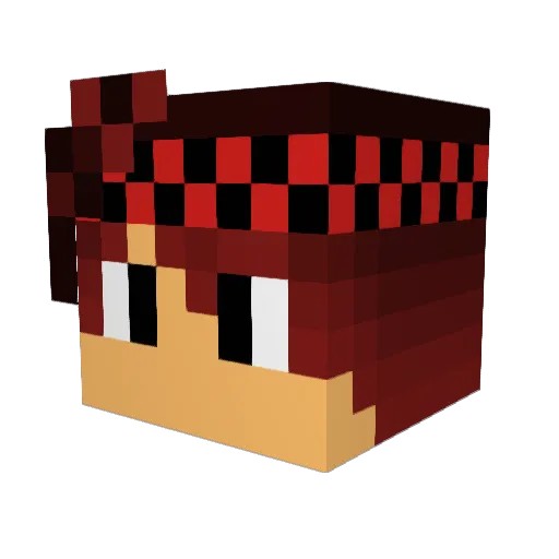 luki2374 Minecraft avatar head, 3D render