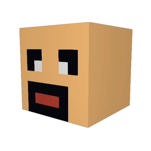 luki99_ Minecraft avatar head, 3D render