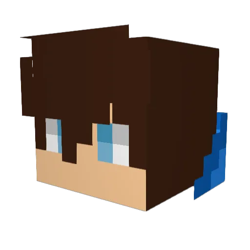 luki_moki Minecraft avatar head, 3D render