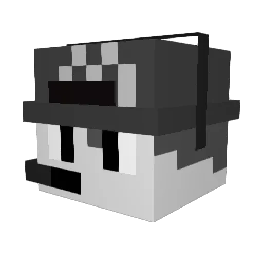 lukiaq Minecraft avatar head, 3D render