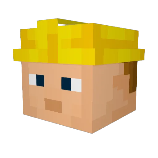 lukid1999 Minecraft avatar head, 3D render