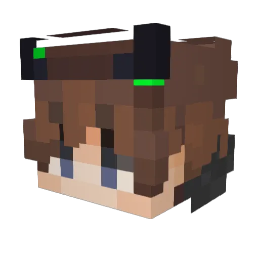 lukiduki4 Minecraft avatar head, 3D render