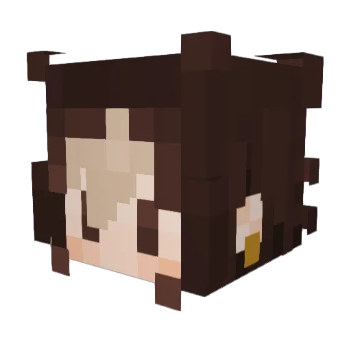 lukiepuukie Minecraft avatar head, 3D render