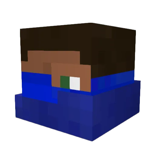 lukilo1 Minecraft avatar head, 3D render