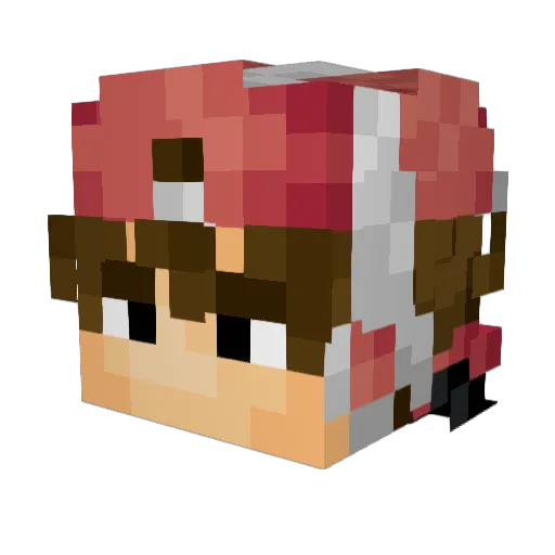 lukioidaaaaa Minecraft avatar head, 3D render