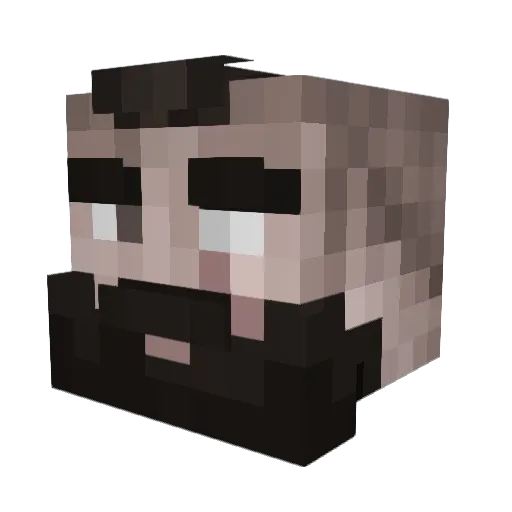 lukiono Minecraft avatar head, 3D render