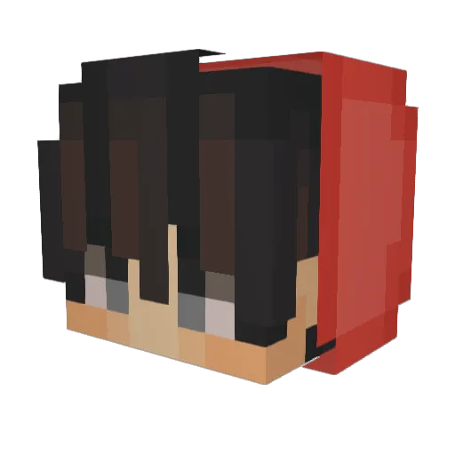 lukivanduki Minecraft avatar head, 3D render
