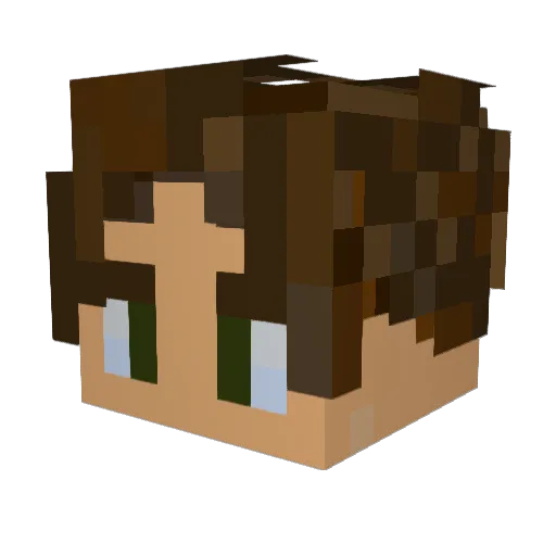 lukkboys Minecraft avatar head, 3D render