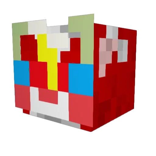 lukkse Minecraft avatar head, 3D render