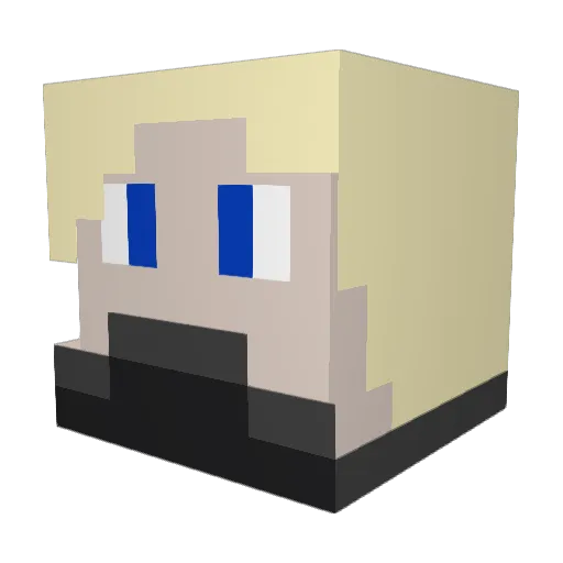 luklp23 Minecraft avatar head, 3D render
