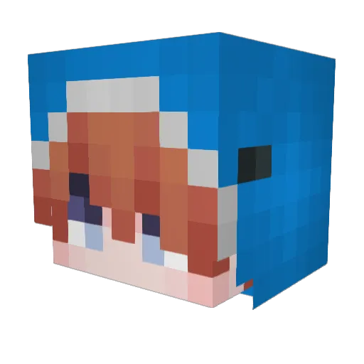 luklsc Minecraft avatar head, 3D render