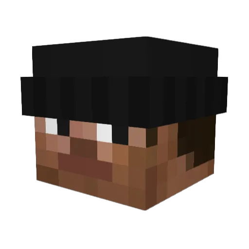 lukname Minecraft avatar head, 3D render