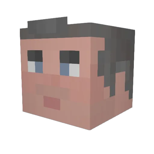 lukos12 Minecraft avatar head, 3D render