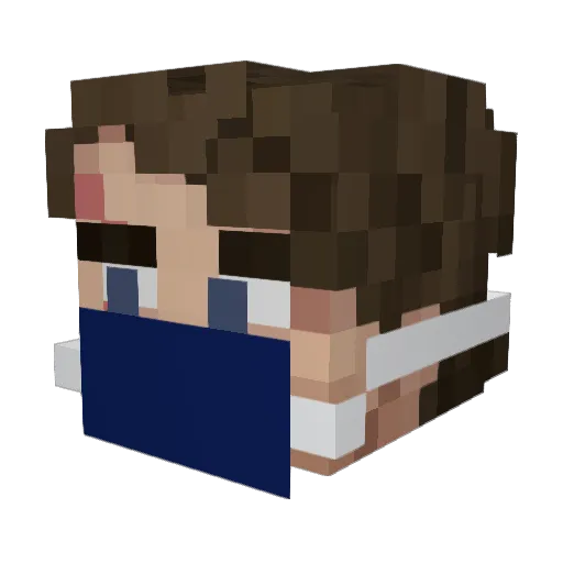 lukskiss Minecraft avatar head, 3D render