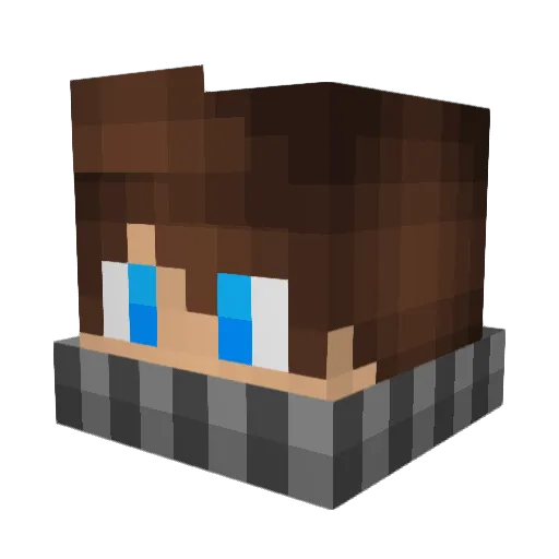luksonHD Minecraft avatar head, 3D render