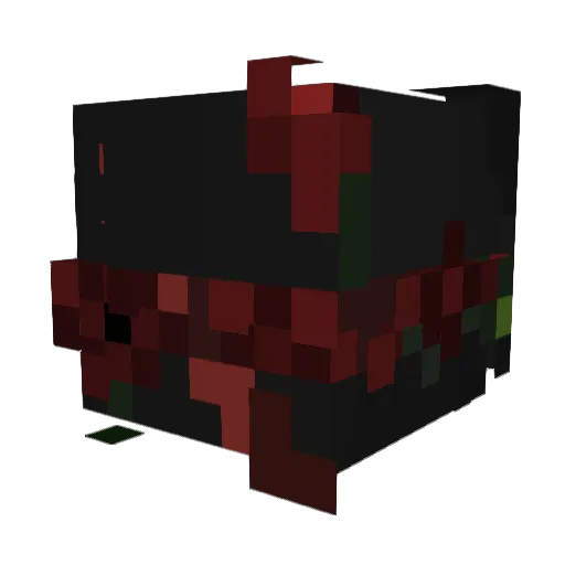 lukulukaa Minecraft avatar head, 3D render