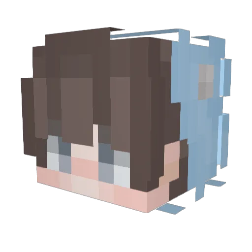 lukuuh Minecraft avatar head, 3D render