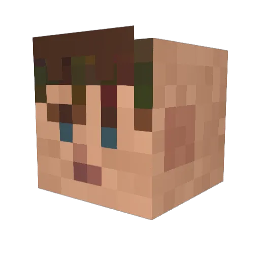 lukvox Minecraft avatar head, 3D render
